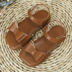 Toddler Zara camel bow sandals size 5.5